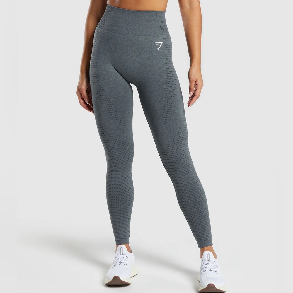 GYMSHARK Grey High-Waisted Seamless Leggings